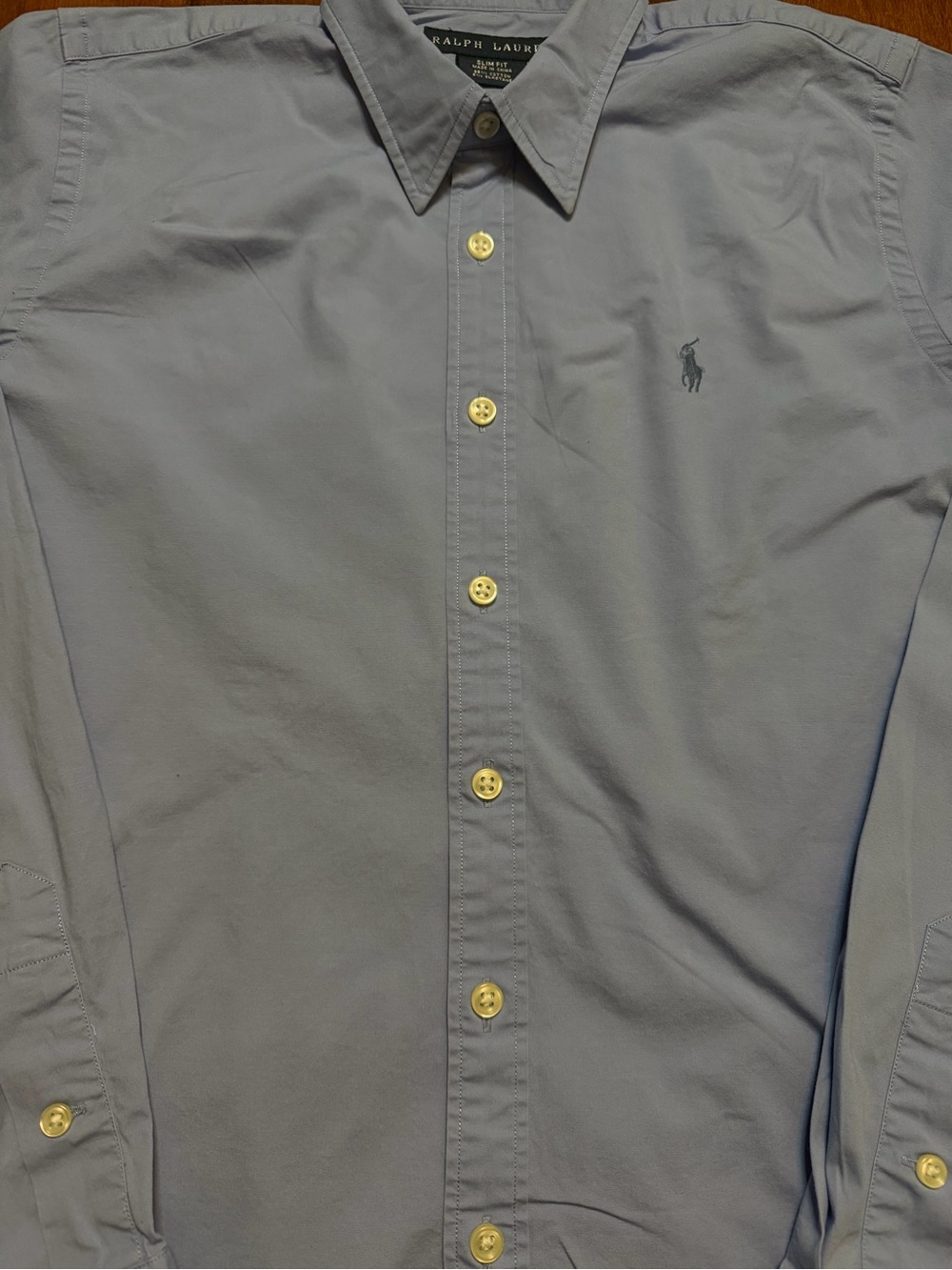 Ralph Lauren Light Blue Button-Down Shirt with Embroidered Pony - Picture 2 of 9